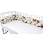 Baby Shop prémium fonott fejvédő kiságyba 250cm - Maci a holdon 