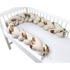   Baby Shop prémium fonott fejvédő kiságyba 250cm - Maci a holdon 