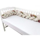 Baby Shop prémium fonott fejvédő kiságyba 250cm - Maci a holdon 