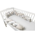 Baby Shop prémium fonott fejvédő kiságyba 250cm - Happy Zoo 