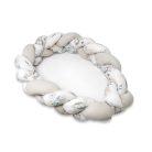 Baby Shop prémium fonott fejvédő kiságyba 250cm - Happy Zoo 