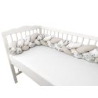 Baby Shop prémium fonott fejvédő kiságyba 250cm - Happy Zoo 