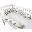 Baby Shop prémium fonott fejvédő kiságyba 250cm - Happy Zoo 