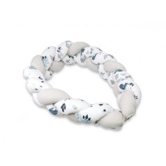   Baby Shop prémium fonott fejvédő kiságyba 250cm - kék dinó 