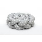 Prémium fonott fejvédő kiságyba 210cm - szürke csillagos 