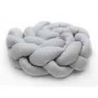 Prémium fonott fejvédő kiságyba 210cm - szürke pöttyös 