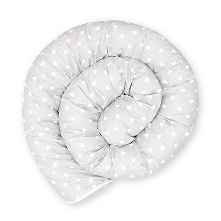 Scamp rácsvédő hengerpárna 300cm - Little Heart White Gray
