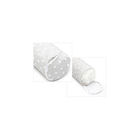 Scamp rácsvédő hengerpárna 300cm - Little Heart White Gray