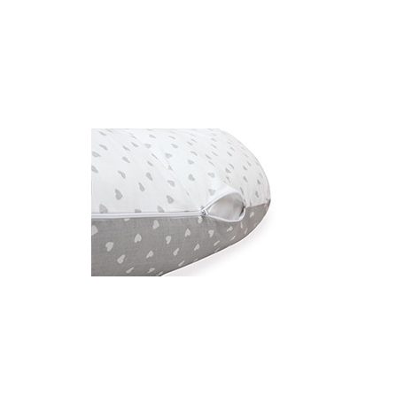 Scamp C alakú párna - Little Heart White Gray