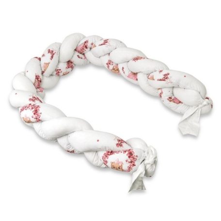 Baby Shop prémium fonott fejvédő kiságyba 250cm - Betty