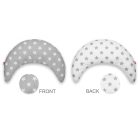 Scamp félhold párna - Grey White Round Stars