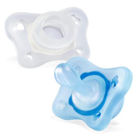 Chicco PhysioForma®  Mini Soft szilikon cumi 0-2 hó, 2 db kék