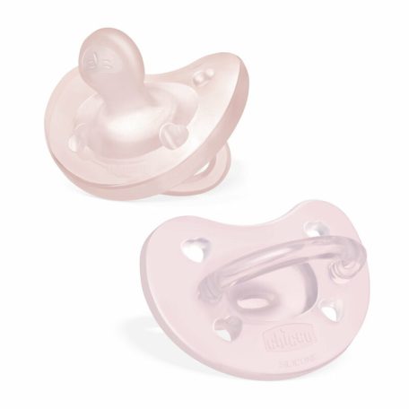 Chicco Physio Soft cumi 0-6hó csupa puha szilikon - rózsaszín 