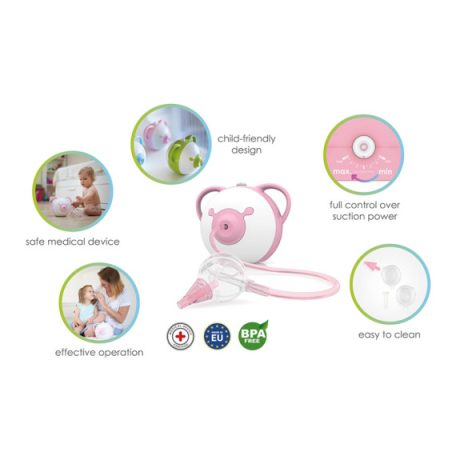 Nosiboo Pro elektromos orrszívó - Pink