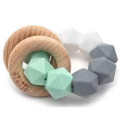 Mimijo Szilikon rágóka és csörgő 2 in 1 - Claudio 