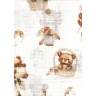 Mintás textil pelenka 1db-os - Lámpás maci