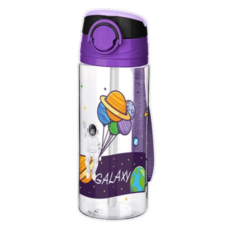 Titiz szívószálas kulacs 500ml - Galaxy fekete