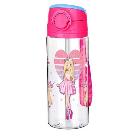Titiz szívószálas kulacs 500ml - Rózsaszín
