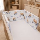 Baby Shop fejvédő kiságyba - Mackó álom kék