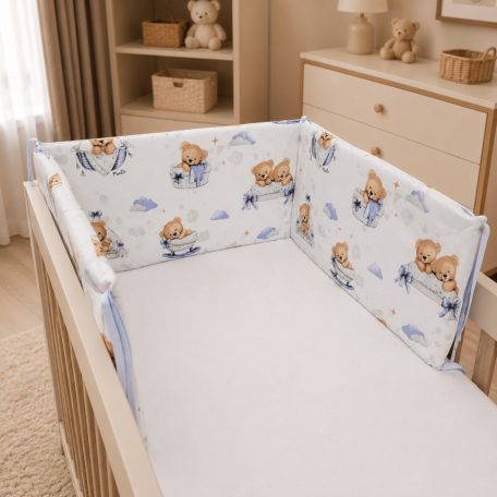 Baby Shop fejvédő kiságyba - Mackó álom kék