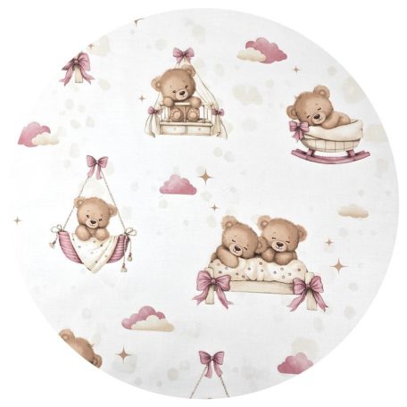 Baby Shop kókuszpólya 75x75cm - Mackó álom rózsaszín