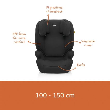 Zopa Beta i-Size Isofix
gyerekülés 100-150cm - Grey