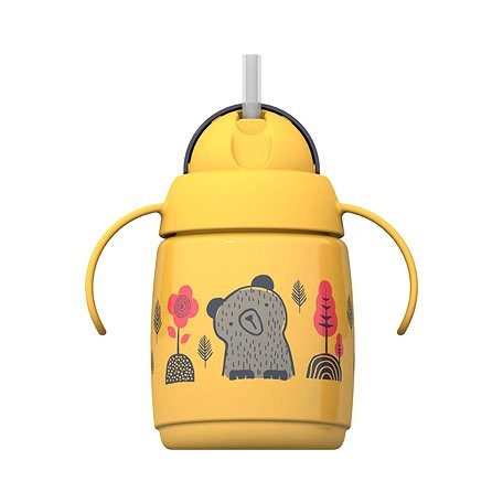 Tommee Tippee Superstar Training Straw cup szívószálas itatópohár 300 ml 6m+ - Sárga
