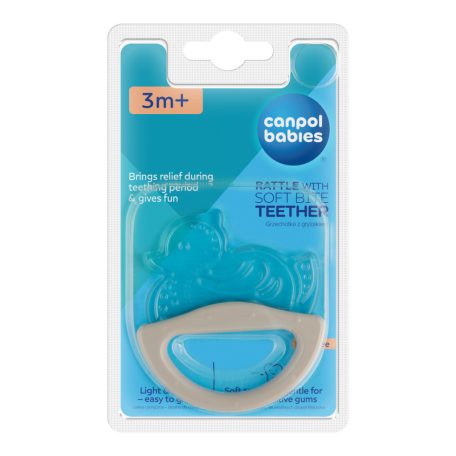 Canpol csörgő-rágóka - kék  kacsa