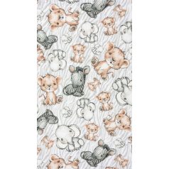 Flanel mintás pelenka - szürke szafari 