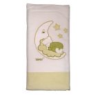 Trimex bélelt plüss takaró 70x100cm - holdon alvó maci fehér/zöld