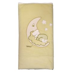   Trimex bélelt plüss takaró 70x100cm - holdon alvó maci zöld