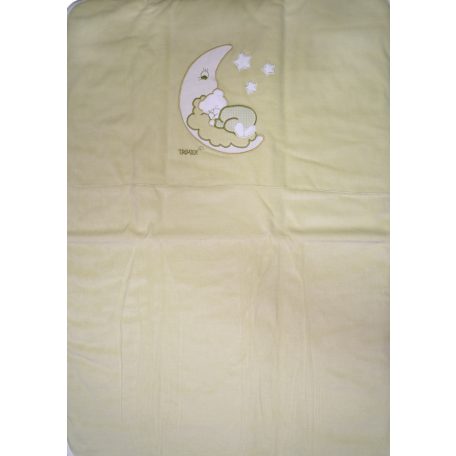 Trimex bélelt plüss takaró 70x100cm - holdon alvó maci zöld