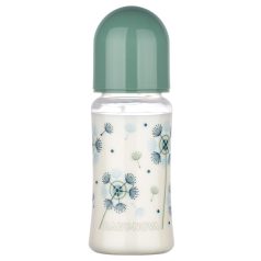   Baby-Nova Anti-Colic cumisüveg széles 300 ml szilikon cumival 0-24 hó - zöld 