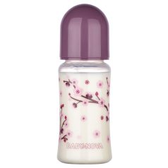   Baby-Nova Anti-Colic cumisüveg széles 300 ml szilikon cumival 0-24 hó - lila