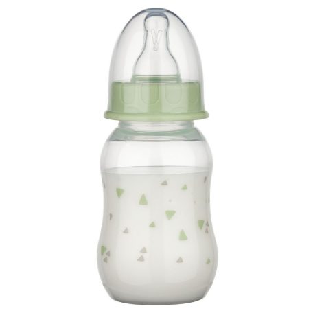 Baby-Nova cumisüveg szilikon cumival M-es 240 ml - zöld