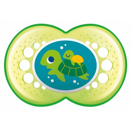 Mam 6+ Original szilikon nyugtató cumi - átlátszó teknős