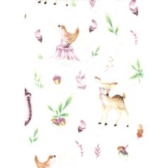 Flanel mintás pelenka - Erdei állatok