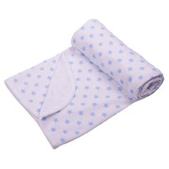 Vaganza mintás pamut babatakaró 70x90 cm - kék csillag