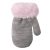 Yo! Bébi téli kesztyű 14 cm - Szürke/rózsaszín