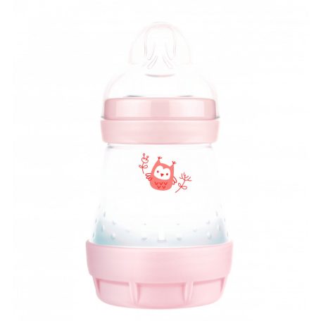 MAM Anti-Colic Matt Forest 160ml cumisüveg 0+  rózsaszín bagoly 