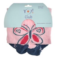   Yo! Baby pamut harisnyanadrág (68-74) - rózsaszín pillangó