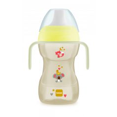   Mam Fun to Drink Cup Night tanulópohár 270ml 8+ - fehér/sárga