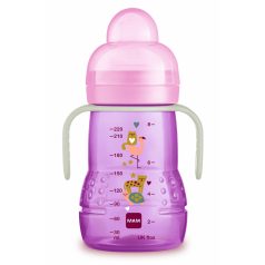 Mam 220 ml Trainer Night 4+ tanulópohár - rózsaszín/lila