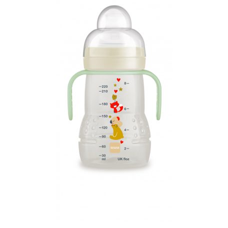 Mam 220 ml Trainer Night 4+ tanulópohár - fehér