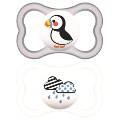 MAM Supreme 6+ szilikon nyugtató cumi 2db - szürke,fehér