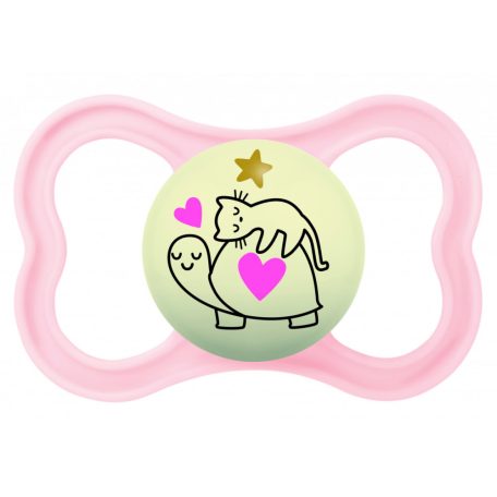 Mam Supreme Night 6+ szilikon nyugtató cumi 2 db - korall, lila