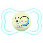 Mam Supreme Night 6+ szilikon nyugtató cumi 2 db - kék,fehér