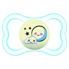   Mam Supreme Night 6+ szilikon nyugtató cumi 2 db - kék,fehér