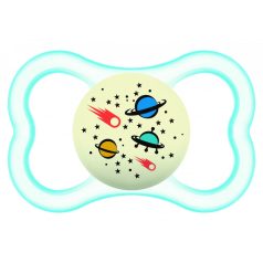   Mam Supreme Night 6+ szilikon nyugtató cumi 2 db - türkiz,fehér