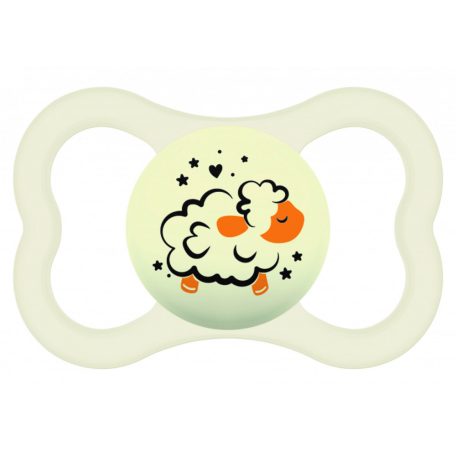 Mam Supreme Night 6+ szilikon nyugtató cumi 2 db - türkiz,fehér